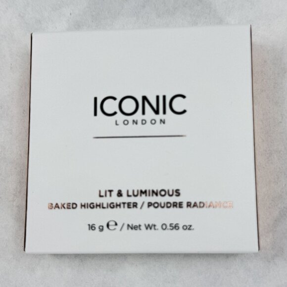 Iconic London Lit & Luminous Baked Highlighter Universal Vegan Full Size 16g NEW - Picture 2 of 6